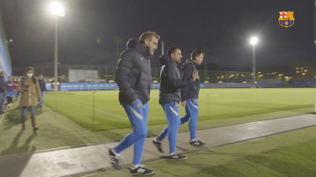 Return to training with Dani Alves and the Spanish internationals